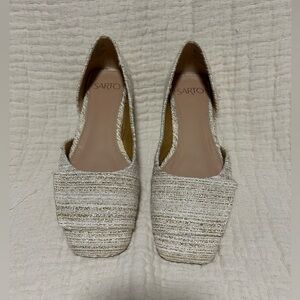 Women's Cream Textured Flats by Franco Sarto-size 6.5